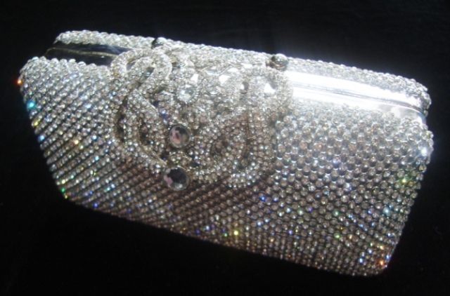 gold diamond purse